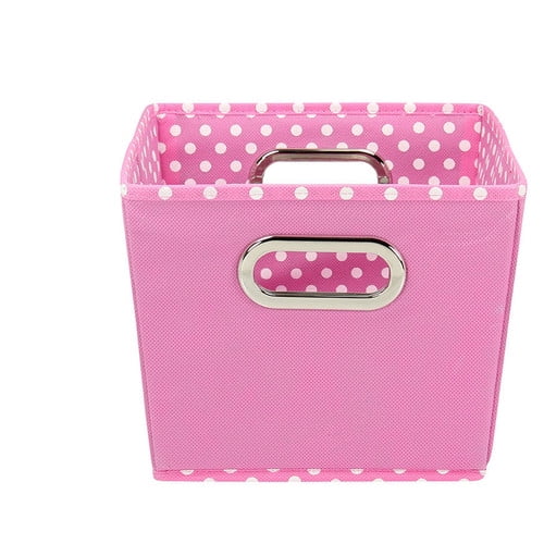 Household Essentials Small Decorative Storage Bins 2pk Pink And