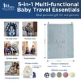 thumbnail image 4 of Henry&Bros. Baby Car Seat Cover - 5 in 1 Carseat Canopy and Nursing Cover - 100% Organic Cotton Breathable Privacy Shade (Blue and White Stripe), 4 of 6