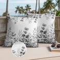 thumbnail image 2 of Black Eucalyptus Leaves Outdoor Pillow Covers Pack of 2 Summer Plants Leaf Floral Farmhouse Waterproof Throw Pillow Covers Decorative Cushion Cases for Patio Garden Tent Balcony Couch 18x18 inch, 2 of 9