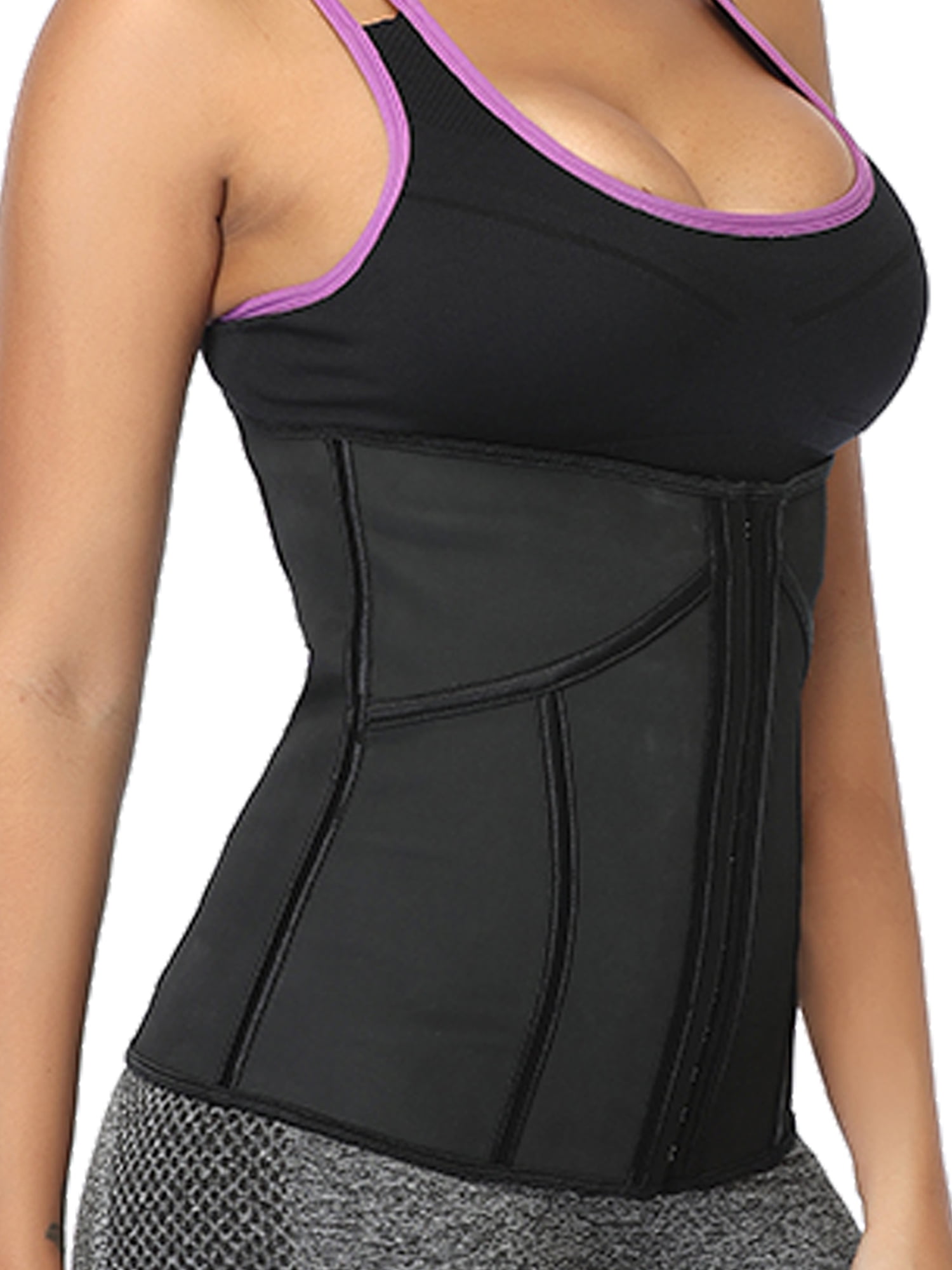 SHAPERIN Women Workout Waist Trainer Tummy Slimming Sheath Trimmer Belt Latex Shapewear Sauna