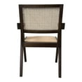 thumbnail image 2 of Moe's Home Takashi 18" Dining Chair w/Rattan Seat in Dark Brown (Set of 2), 2 of 8