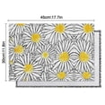 thumbnail image 6 of White Daisy Flower Black Lines Pattern Summer Placemats Table Placemats Set Of 4-Linen Kitchen Washable Placemats Table Mats 11.8"x17.7" Non-Slip Heat Resistant, 6 of 6