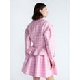 thumbnail image 4 of Free Assembly Women's and Women's Plus Houndstooth Peplum Jacket, Sizes XS-4X, 4 of 6