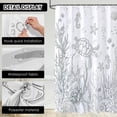thumbnail image 4 of Dznils Nautical Coastal Fabric Shower Curtain, Gray Turtle Bathroom Curtain with 12 Hooks, 72" x 72", 4 of 9