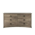 thumbnail image 2 of Pemberly Row Contemporary 6 Drawer Dresser in Drifted Gray Finish, 2 of 5