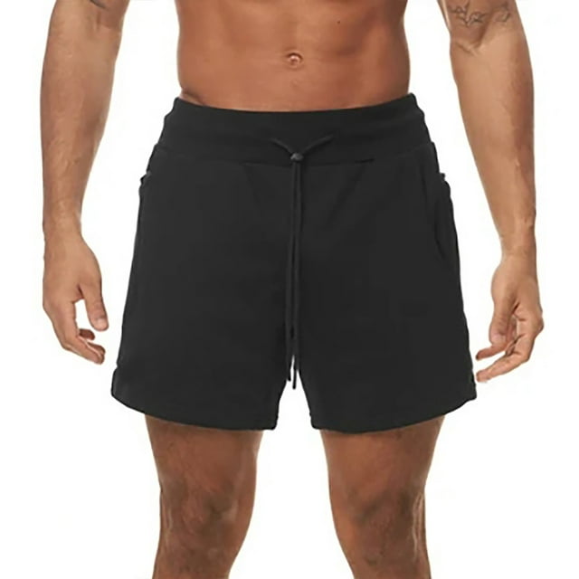 Diufon Men's Athletic Shorts Drawstring Waisted Outdoor Sport Shorts Spring Summer Hiking Shorts with Pockets