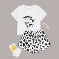 thumbnail image 2 of Camisones Gibobby para mujer Traje de camisón Ropa de dormir Cool Printed Cow Negro L, 2 of 5