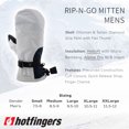 thumbnail image 4 of HOTFINGERS Men's Rip-N-Go Alpine Sport Men's Fabric Mitten, Color: White/Navy, Size: XL, 4 of 5