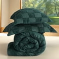 thumbnail image 7 of U by Bedsure Twin Comforter Set, Boho Tufted Bedding Comforter Set, Checkered Farmhouse Shabby Chic Bed Set, 3 Pieces, 1 Plaid Geometric Comforter and 2 Pillow ShamKing,Mallard Green, 7 of 7