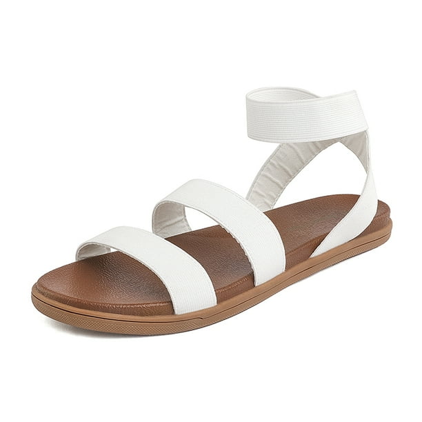 comfortable retro backless flat casual sandals