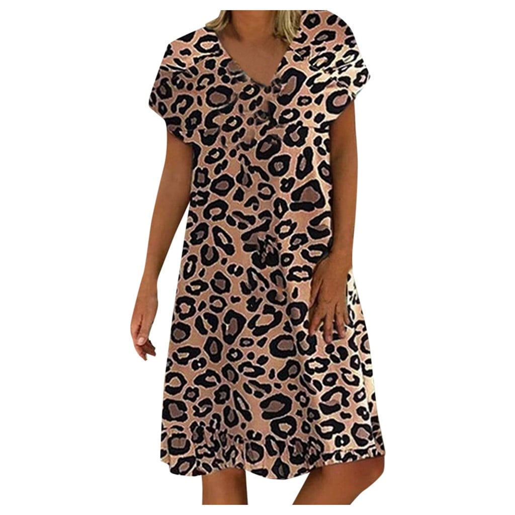 loose leopard print dress