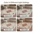 thumbnail image 7 of ODIKA 8'x10' Washable Area Rug Boho Large Vintage Oushak Border Cream Farmhouse Bohemian Medium for Dining Room, Office, Lounge, Non-Slip Chair-Friendly Mat, 7 of 7