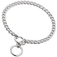 thumbnail image 1 of Collar de perro de acero inoxidable con cadena de Metal P-Block, suministros para entrenamiento de mascotas para perros pequeños y medianos, 1 of 5