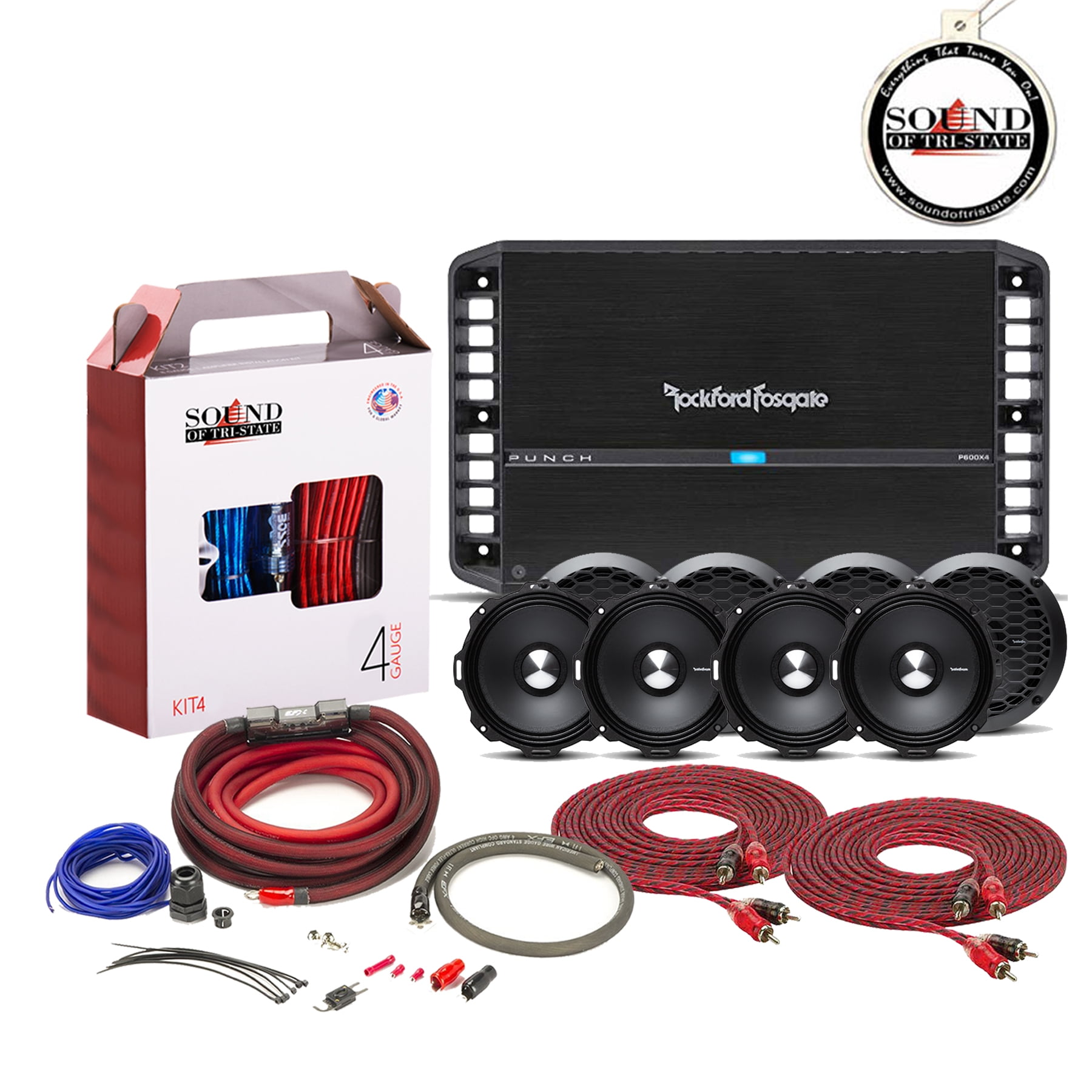 Rockford Fosgate Punch P600X4 Amplifier + (4) PPS4-6 Speaker Package -  Walmart.com