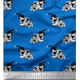 thumbnail image 1 of Soimoi Polyester Crepe Fabric Basset Hound Dog Print Fabric by Yard 42 Inch Wide, 1 of 3