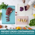 thumbnail image 6 of COOK WITH COLOR 3-Piece Extra Large Cutting Board Set with Rubber Borders, Teal, 6 of 7