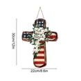 thumbnail image 4 of Memorial Day Saving!4th of July Decorations, The US Independence Day Round Wooden Sign Pendant Festival Star And Stripe Wooden Ornament Welcome Sign, 4 of 7