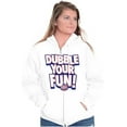 thumbnail image 3 of Dubble Bubble Double Your Fun Logo Zip Up Hoodie Men's Women's Brisco Brands M, 3 of 6