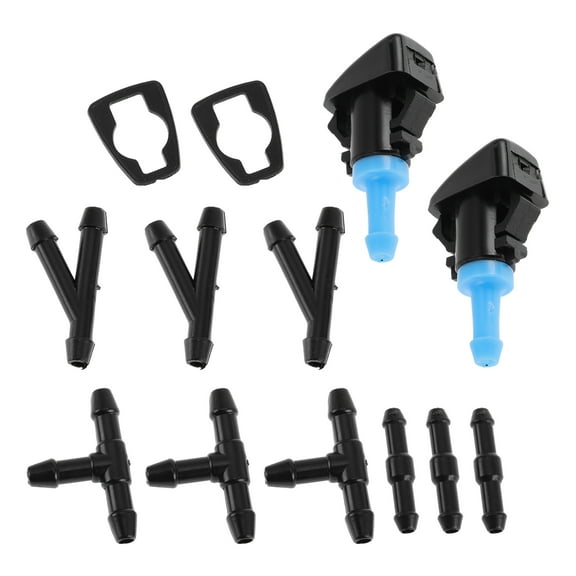 Unique Bargains Windshield Washer Nozzle w/ Hose Connector for Dodge No.4805742AC/5116079AA 1Set