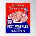 thumbnail image 2 of Vintage Waffles And Bacon Poster Wall Art, Modern Wall Decor For Living Room Bedroom, 16x24 UNFRAMED, 2 of 3