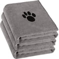 thumbnail image 1 of 3 Pack Microfiber Dog Towels for Drying Dogs, Super Absorbent and Soft Pet Grooming Towel, 40 Inch X 23.6 Inch, Perfect Dog Drying Towels for Large, Medium or Small Dogs, Grey, 1 of 7