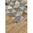 thumbnail image 2 of Feizy Fannin Transitional Geometric, Gray/Ivory/Brown, 5' x 8' Area Rug Fade Resistant Sheen Mid-Century Modern Design Carpet for Living Dining Bed Room, 2 of 4