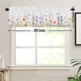 thumbnail image 3 of Rod Pocket Polyester kitchen Curtain Valances for Windows With Floral Design For Indoor Living Room Bedroom Kitchen Decoration 54x18 inch, 3 of 5