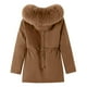 thumbnail image 3 of Chaquetas y abrigos casuales con capucha y manga larga para mujer, abrigo con bolsillo y cremallera, chaqueta larga de invierno de algodón con plumón y manga larga para mujer, 3 of 6