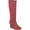 Red, variant on Journee Womens Langly Wedge Knee High Boots