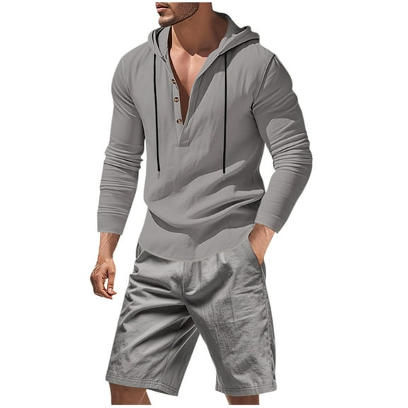 Awdenio Mens 2 Piece Summer Outfit Casual Short Sleeve Crew-Neck Shirts & Shorts Track Suit Jogging