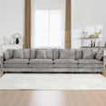 thumbnail image 3 of 146.5” Gray Oversized Sofa, 4 Seater Modular Couch, Chenille Large Sectional for Living Room, Deep Seat Cloud Couch, Sofá moderno, 3 of 9
