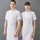 thumbnail image 3 of Uniforme de chef Delantal de cocina de verano de manga corta con bolsillos delanteros Trajes Servidor de carnicero Ropa Suministros para el hogar Absorbedores de humedad Blanco 3XL Inevent LF000327-05, 3 of 7