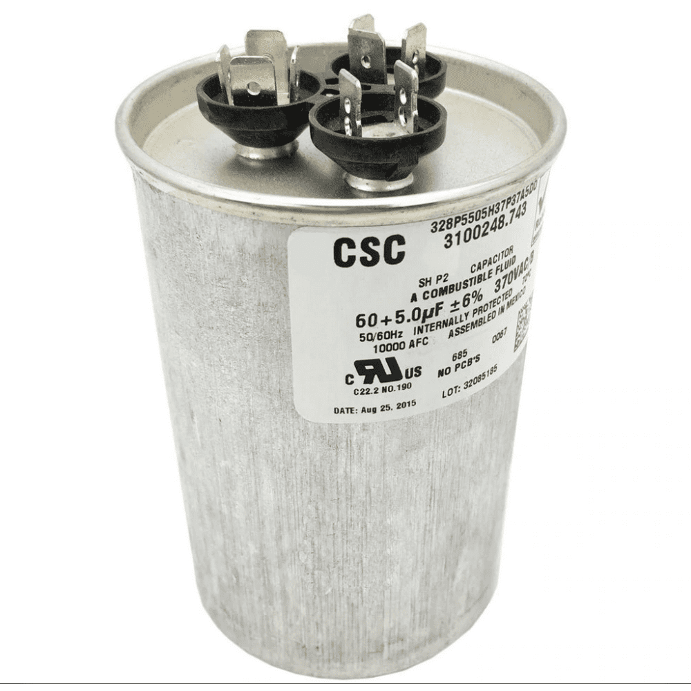 Dometic 3312195.000 Air Conditioner Motor Capacitor 60/5 MFD Walmart