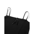 thumbnail image 6 of Baby Sweetie Women's Slim Fit Cami Tops Mini Satin Bowknot Front Spaghetti Strap Vest Side Slit Tank Tops Streetwear, 6 of 8
