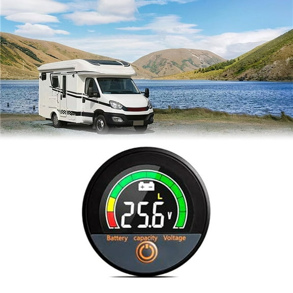 YaSaLy Battery Capacity 12V 24V 36V 48V 60V Voltage Meter for Golf Cart Car Motorcycle