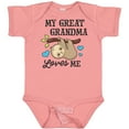 thumbnail image 3 of Inktastic My Great Grandma Loves Me with Sloth and Hearts Boys or Girls Baby Bodysuit, 3 of 5