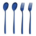 thumbnail image 1 of Juego de 4 tenedores de cena coloridos, tenedores de cubiertos modernos multicolores, 1 of 5