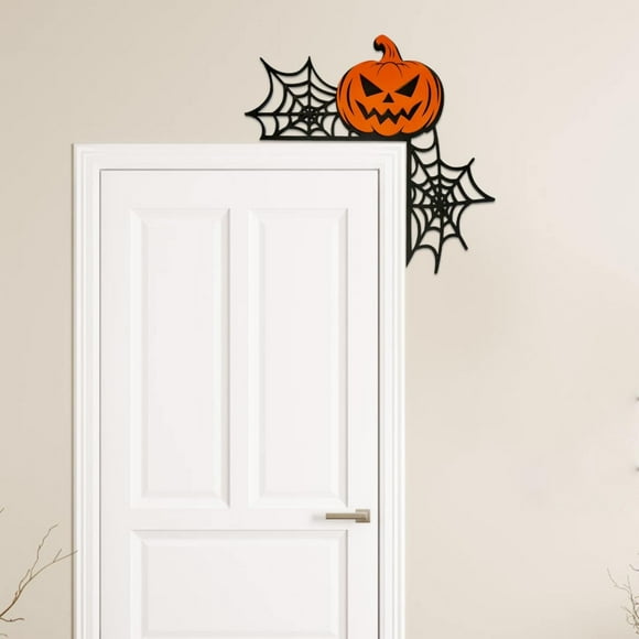 Likthione 50% off Clear!Halloween Pumpkin Witch Wooden Door Corner Decoration Lintel Holiday Decor Crafts
