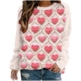 thumbnail image 1 of VALMASS Chandails en Molleton à Col Rond pour Femmes, Imprimé Floral, Manches Longues, Mode Décontractée, Blouses Sans Capuche (m, Beige-D), 1 of 3