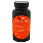 Vitamin D3-600IU Supplement by InVite Health for Unisex - 60 Tablets Dietary Supplement