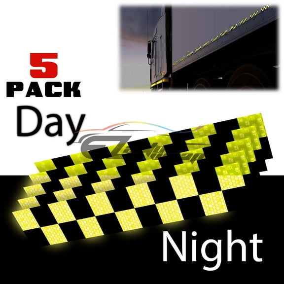 DOT-C2 Conspicuity Checker Reflective Tape Strip 1 Foot Safety Warning Trailer