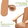 thumbnail image 5 of Oversized HDPE Outdoor Rocking Chair With High Back for Outside Indoor Support 400 lbs,Teak, 5 of 6