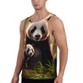 thumbnail image 2 of KLL Forest Panda Print Men's Muscle Gym Workout Stringer Tank Tops Bodybuilding Fitness T-Shirts Tank Tops Men-4X-Large, 2 of 7