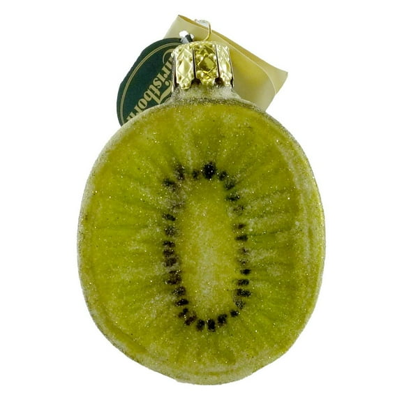 2.50In Kiwi, Glass, Ornament Fruit Seed We771