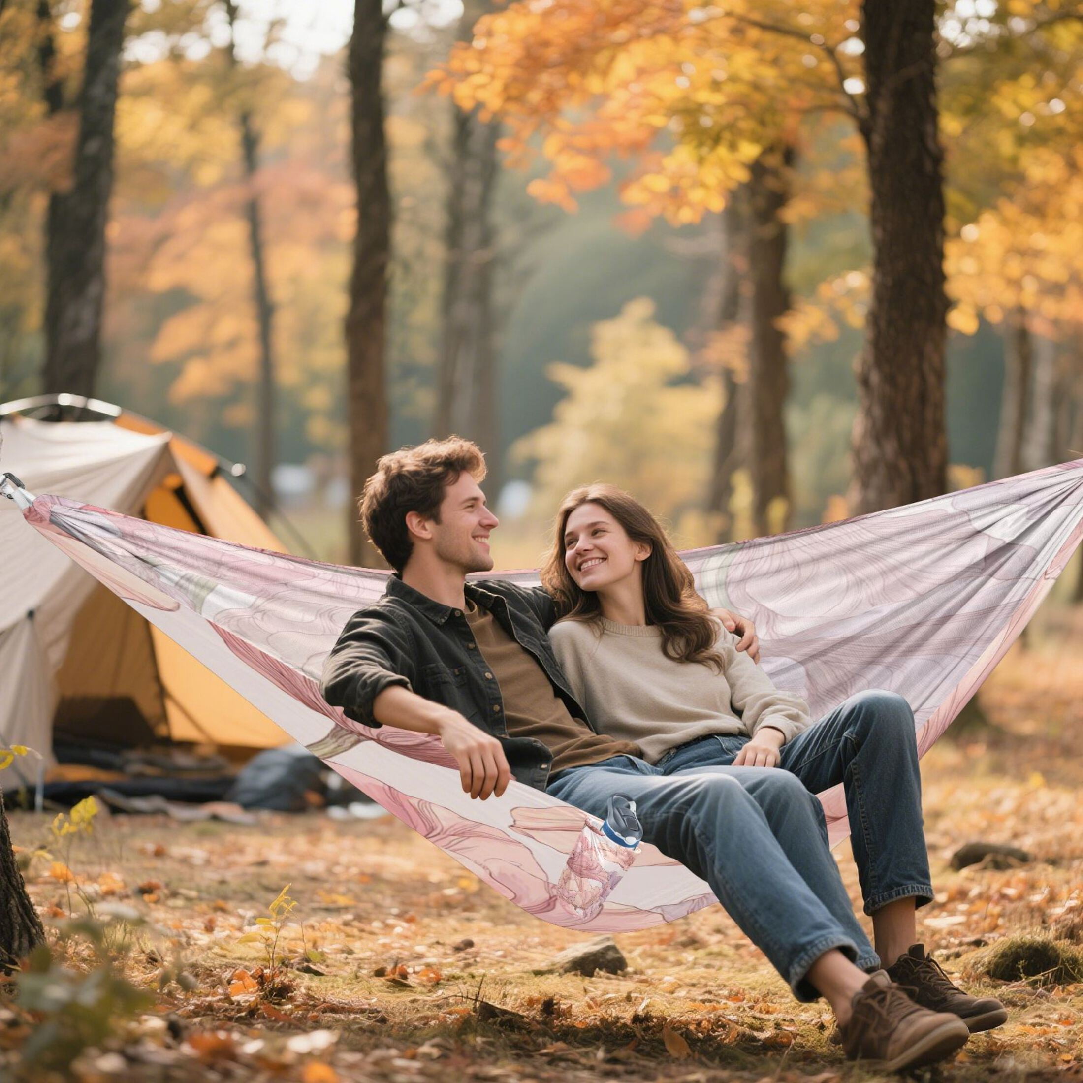 Hammock Camping Hammock Nylon Portable Hammock Travel Camping Hammock Elegant Pink Tulip Bloom