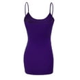 thumbnail image 2 of Essential Basic Women's Basic Casual Long Camisole Cami Top Plus Sizes - Purple, 2XL, 2 of 3