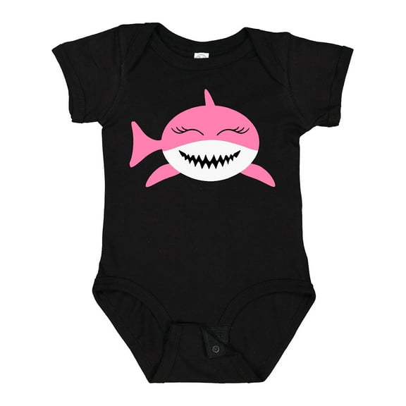 Inktastic Cute Pink Shark Boys or Girls Baby Bodysuit