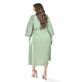 thumbnail image 3 of Vestido camisero con cinto Roman Fashion /Tallas Extras, 3827-p (Verde militar) verde lima 38, 3 of 6