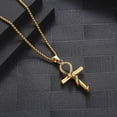thumbnail image 4 of Cross Pendant Necklaces Meaningful Gift Hip Hop Music Style Chain Yinane collar de los hombres, 4 of 8