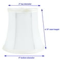 thumbnail image 4 of Meriville Set of 6 Off White Faux Silk Clip On Chandelier Lamp Shades, 3.5-inch by 5-inch by 4.75-inch, 4 of 5